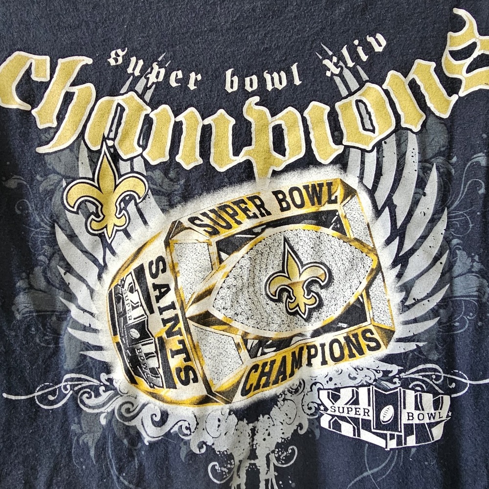 New Orleans Saints T-Shirt Men's Size Medium Superbowl XLIV 2010 NFL Football